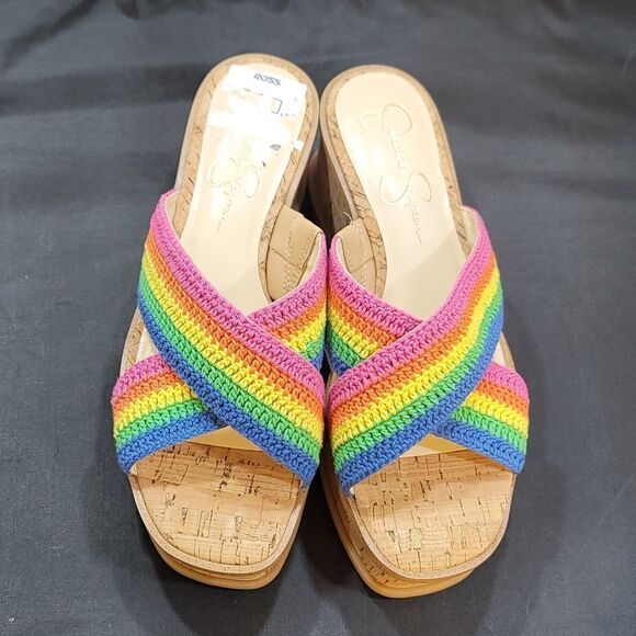 BRAND NEW JESSICA SIMPSON ELIZA CROCHET PLATFORM SANDAL S2 - Picture 2 of 15